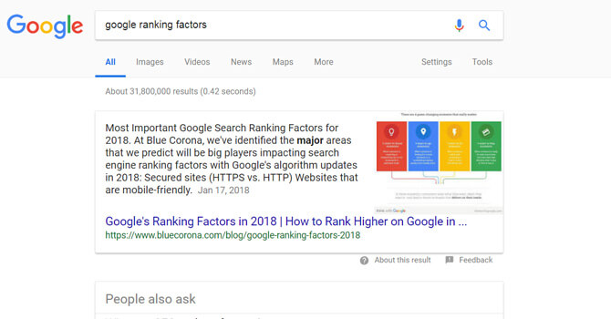 featured snippet