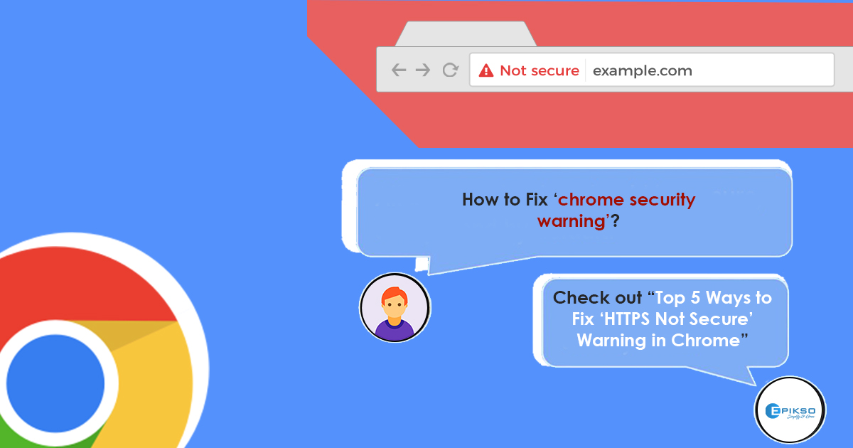 How to fix the https not secure message in chrome