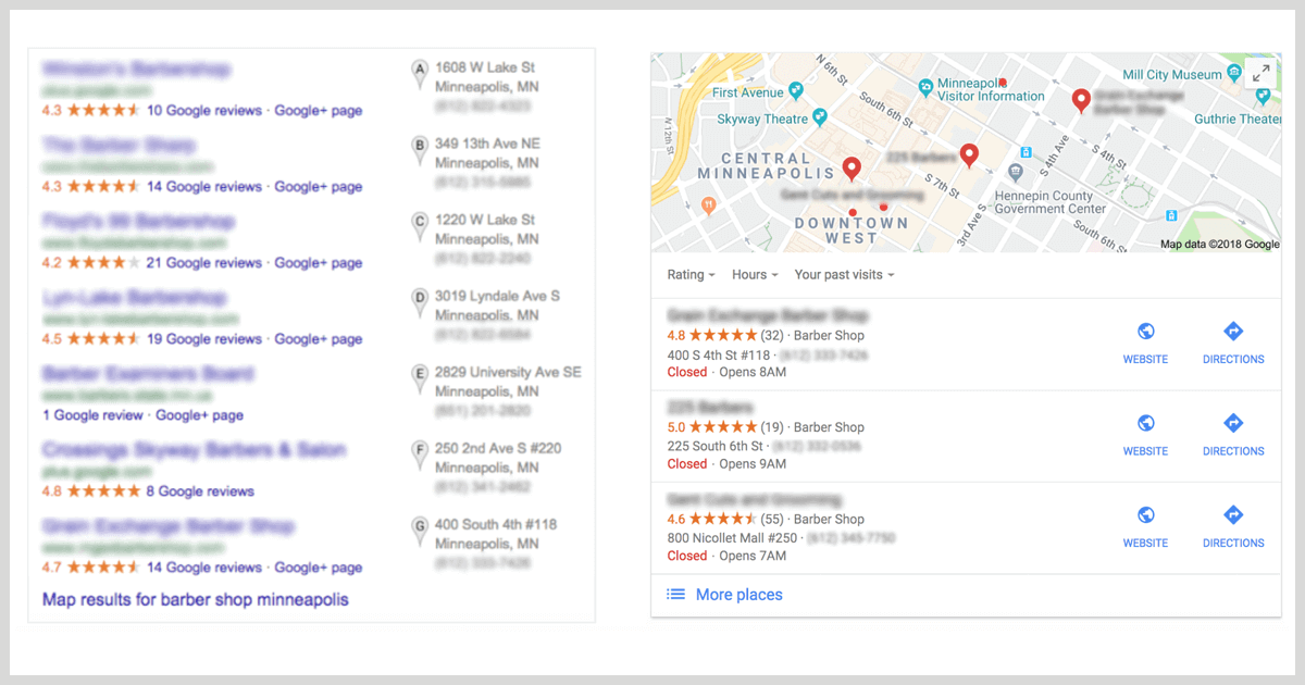 Google Local Search Result